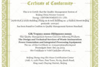 Simple Conformity Certificate Design Template In Psd, Word With Certificate Of Conformity Template