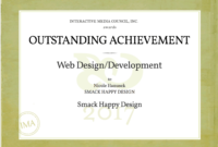 Smack Happy Wins Ima Outstanding Achievement Award 2017 Imas For Outstanding Achievement Certificate