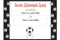 Soccer Achievement Award Certificate Free Certificate For Fantastic Soccer Mvp Certificate Template