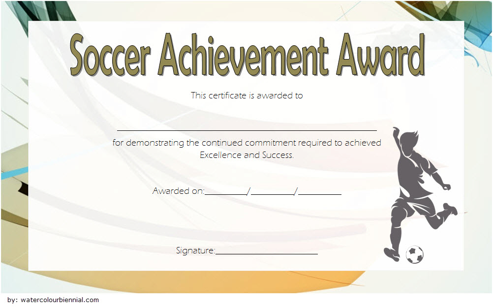 Soccer Certificate Of Achievement Free Printable 6 In 2020 Throughout Fresh Soccer Certificate Template Free