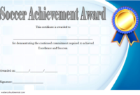 Soccer Certificate Of Achievement Free Printable 7 In 2020 With Regard To Soccer Certificate Template Free
