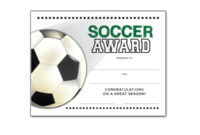 Soccer End Of Season Award Certificate Free Download In Fresh Best Coach Certificate Template