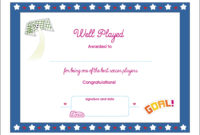 Soccer Printable Award Certificate (Us Spelling) Lottie Intended For New Soccer Certificate Template Free 21 Ideas