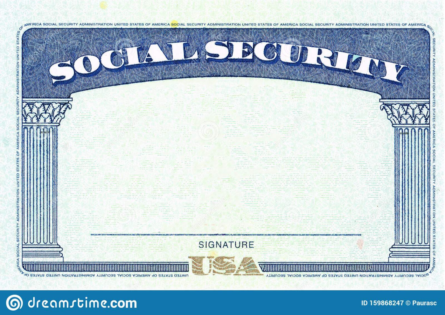 Social Security Card Blank Stock Image. Image Of Regarding Awesome Blank Social Security Card Template
