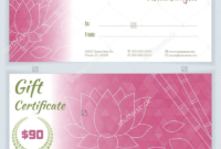 Spa Day Gift Certificate Template Awesome Salon Gift Throughout Spa Day Gift Certificate Template