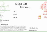 Spa Day Gift Certificate Template Fresh Beyond Beauté T In Spa Day Gift Certificate Template