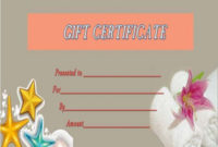 Spa Gift Certificate Template 27+ Word, Psd Templates Within Spa Day Gift Certificate Template