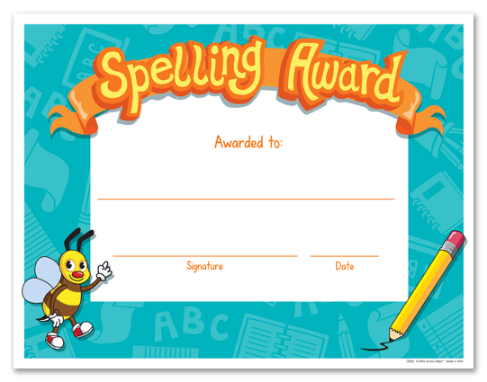 Spelling Bee Award Certificate Template In 2020 For Star Reader Certificate Templates