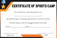 Sports Camp Certificate Template | Certificate Templates Intended For Sports Day Certificate Templates Free