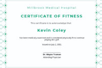Sports Fitness Certificate Template | Template With Physical Fitness Certificate Templates