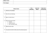 Staff Meeting Agenda & Minutes Template In Word And Pdf Intended For Template For Meeting Agenda And Minutes
