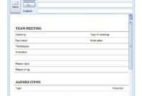 Staff Meeting Agenda Template For Fascinating Blank Meeting Agenda Template