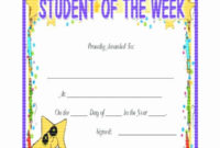 Star Of The Week Printables Fresh Student Of The Week With Student Of The Week Certificate Templates