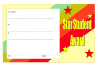Star Student Certificate Template Free 3. Superb And Pertaining To Fantastic Free Student Certificate Templates