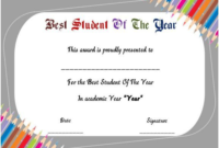 Student Of The Year Award Certificate Templates (1 For Fascinating Student Of The Year Award Certificate Templates