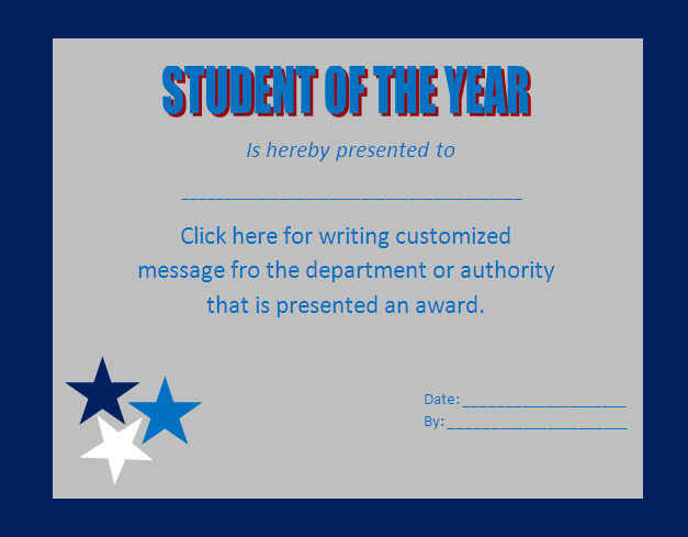 Student Of The Year Award Certificate Templates 6 Best Inside Student Leadership Certificate Template Ideas