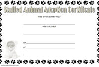 Stuffed Animal Adoption Certificate Template: 7+ Ideas Free Pertaining To Dog Adoption Certificate Free Printable 7 Ideas