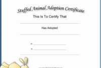 Stuffed Animal Adoption Certificate Template Best Of This With Fantastic Stuffed Animal Adoption Certificate Editable Templates