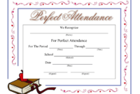 Stupendous Perfect Attendance Certificate Printable | Dora Within Printable Perfect Attendance Certificate Template