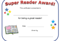 Super Reader Award Certificate Template Download Printable Pertaining To Free Star Reader Certificate Templates