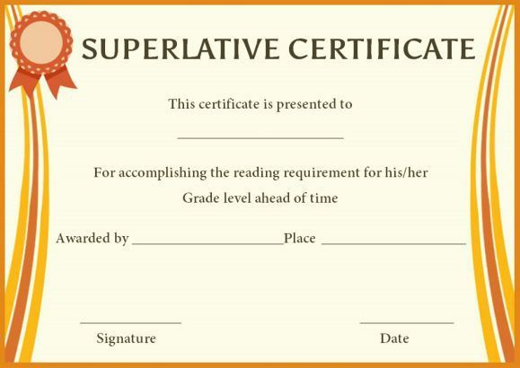 Superlative Award Certificate Templates | Awards Intended For Simple Superlative Certificate Template