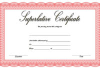 Superlative Certificate Templates Free [10+ Great Designs] For Fascinating Superlative Certificate Templates