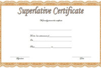 Superlative Certificate Templates Free [10+ Great Designs] With Fascinating Superlative Certificate Templates