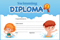Swimming Diploma Certificate Template Download Free For Swimming Certificate Templates Free