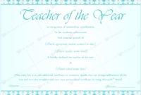 Teacher Of The Year 07 | Awards Certificates Template For Free Best Teacher Certificate Templates Free