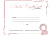 Template Birth Certificate Navabi Rsd7 Org With Teddy Bear Birth Certificate Templates Free