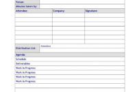 Template For Meeting Agenda And Minutes Pertaining To Template For Meeting Agenda And Minutes