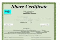 Template Of Share Certificate In 2020 | Certificate Inside Template Of Share Certificate