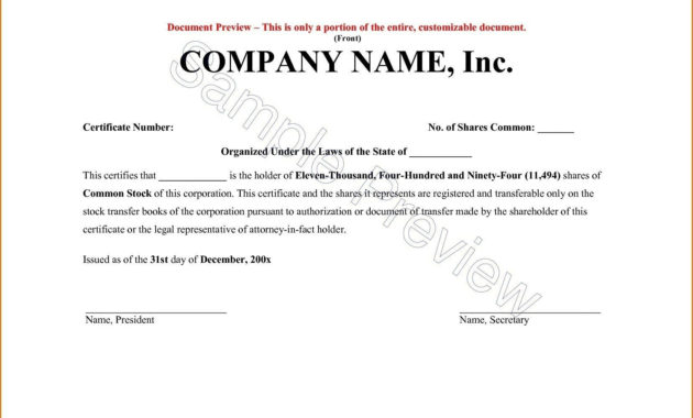 The Charming Share Certificate Template Alberta Urgent Within Fascinating Corporate Secretary Certificate Template