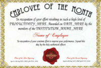 The Cool Certificate Template Employee Recognition Award Throughout Fantastic Best Employee Certificate Template