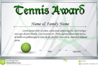 The Cool Certificate Template For Tennis Award Stock With Printable Tennis Certificate Templates 20 Ideas