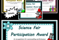 These Science Fair Certificates Are A Perfect Addition For For Awesome Physical Education Certificate Template Editable