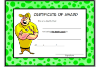 This Swimming Coach Certificate Free Printable Is Also With Regard To Free Funny Certificate Templates For Word