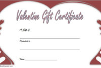 This Valentine Gift Certificate Template Is Very Beautiful Throughout Valentine Gift Certificate Template