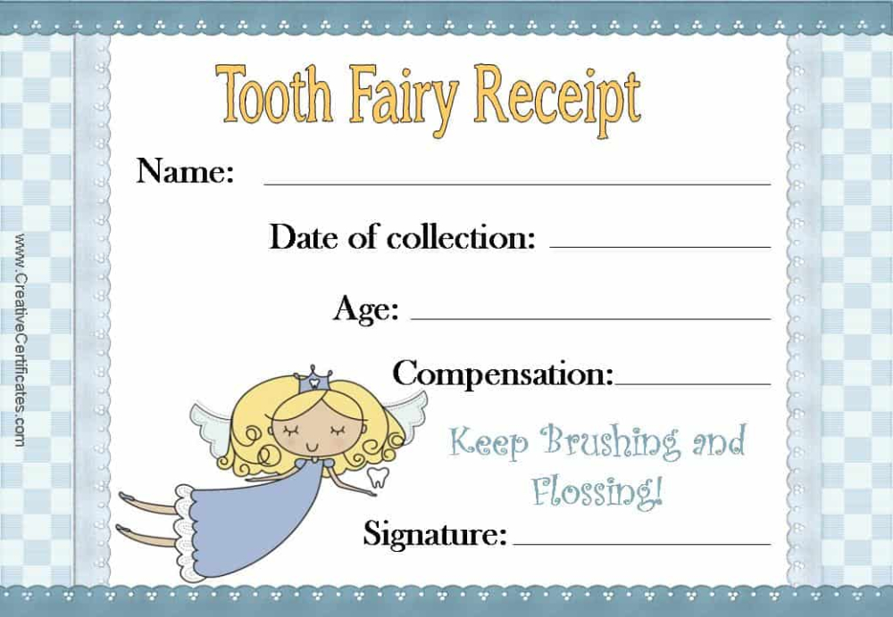 Tooth Fairy Certificate Template Free (7 Regarding Tattoo Certificates Top 7 Cool Free Templates