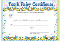 Tooth Fairy Certificate Template Free | Best Templates Ideas With Fresh Free Tooth Fairy Certificate Template