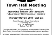 Town Hall Meeting Flyer Photoshamhill | Photobucket Regarding Fantastic Town Hall Meeting Agenda Template