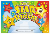 Trend Recognition Awards, I'M A Star Student, 8 1/2W5 With Star Student Certificate Templates