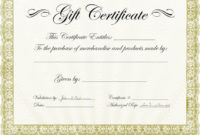 Vector Gold Gift Certificate Template Within Publisher Pertaining To Gift Certificate Template Publisher