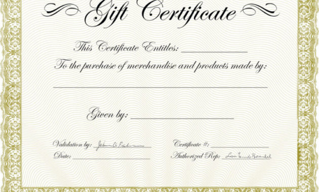 Vector Gold Gift Certificate Template Within Publisher Pertaining To Gift Certificate Template Publisher