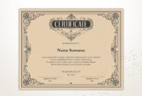 Vintage Certificate Of Achievement Editable Certificate Intended For Netball Achievement Certificate Editable Templates