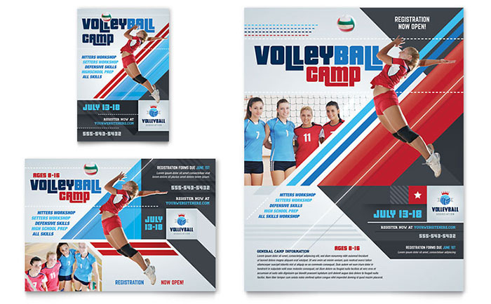 Volleyball Camp Flyer &amp; Ad Template Design Throughout Volleyball Tournament Certificate 8 Epic Template Ideas