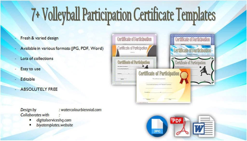 Volleyball Mvp Certificate Templates [8+ New Designs Free] Throughout Fresh Basketball Mvp Certificate Template