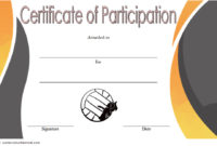 Volleyball Participation Certificate Templates [7+ New Pertaining To Free Teamwork Certificate Templates 7 Team Awards