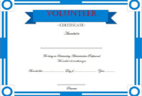 Volunteer Certificate Templates 10+ Best Designs Free With Regard To Simple Volunteer Certificate Templates