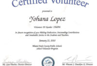 Volunteer Of The Year Certificate Template ] Years Of Intended For Volunteer Of The Year Certificate Template